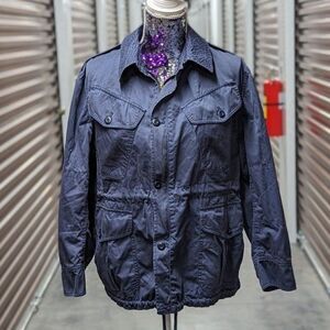 Navy Blue Size 32 Unisex Utility Cargo Jacket
